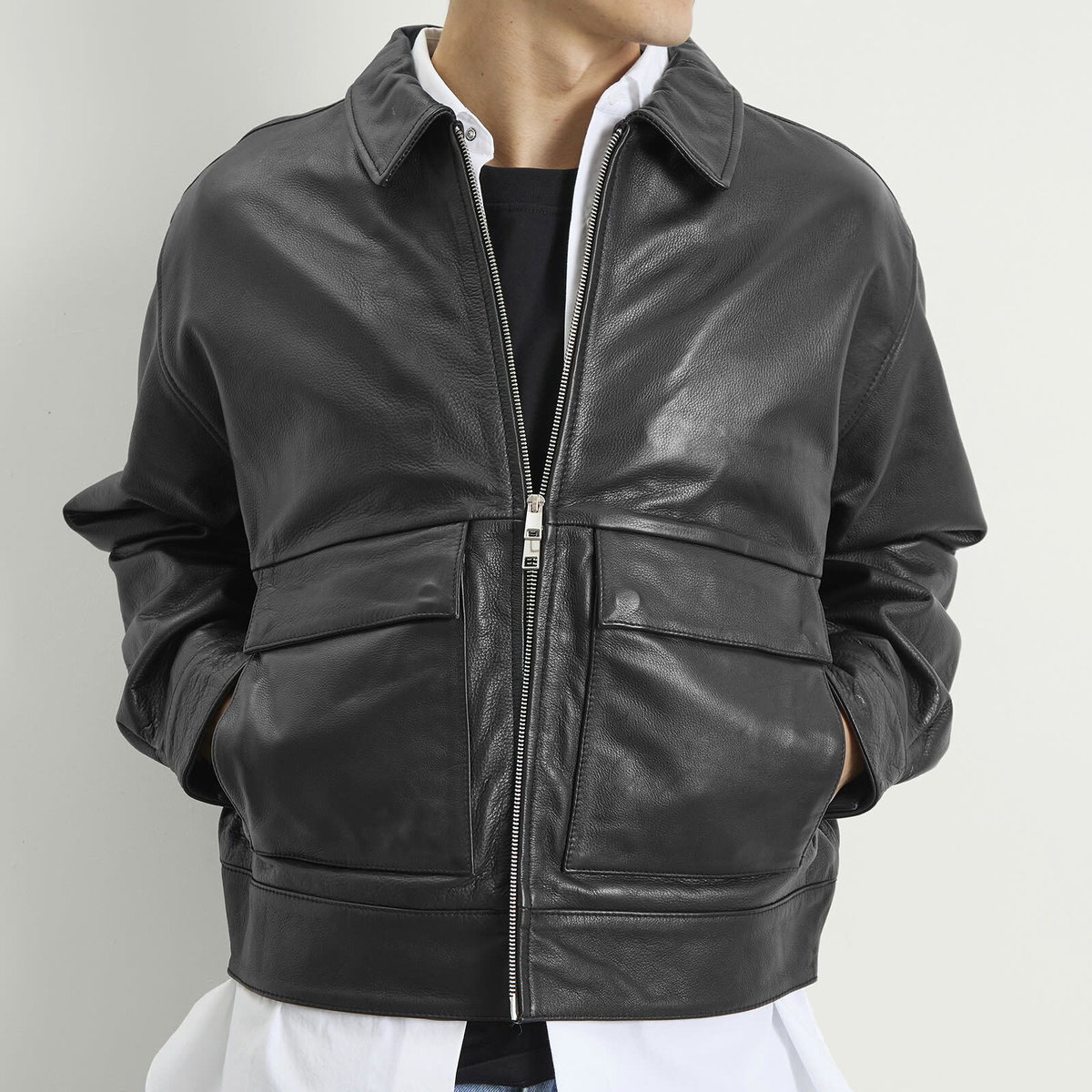 Edwin Men's Leather Dogma Jacket in Black