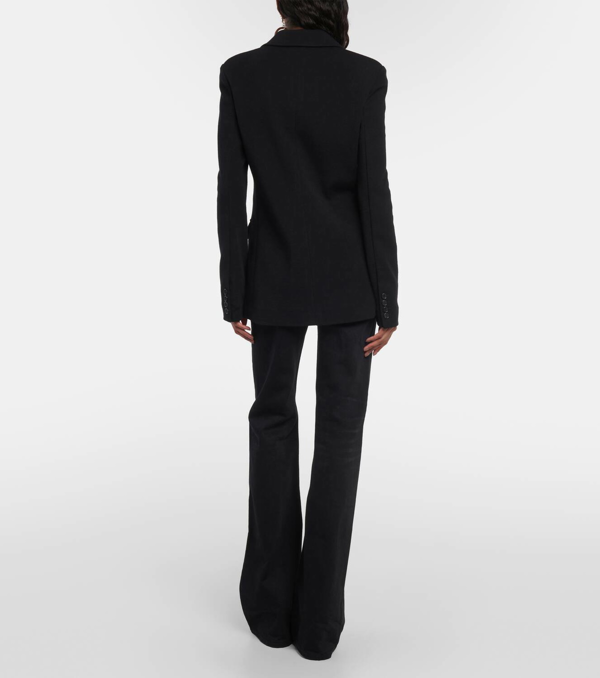 Saint Laurent fall '23 oversized wool power blazer, cream, 8-14