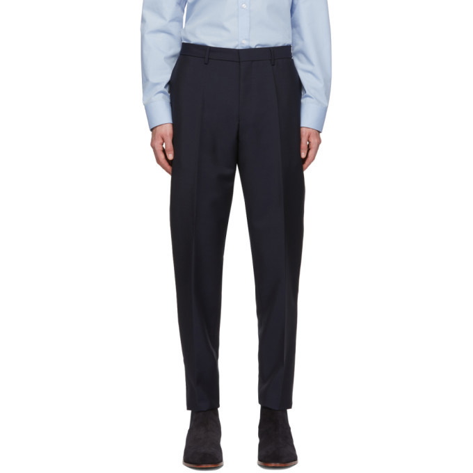 Photo: Boss Navy Mohair Pirko 4 Trousers