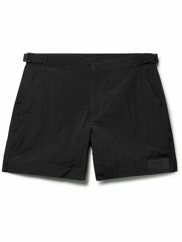 Photo: HAYDENSHAPES - Cruiser Straight-Leg Mid-Length Logo-Appliquéd Swim Shorts - Black