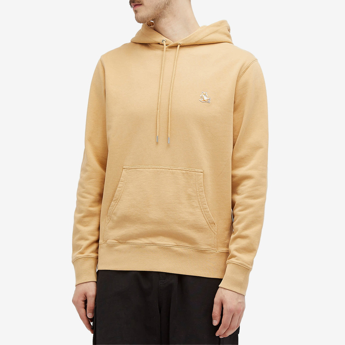 パーカー・フーディ Maison Kitsune Men's Chillax Patch Hoodie Chamomile Maison Kitsuné Men's Chillax Patch Regular Hoodie in