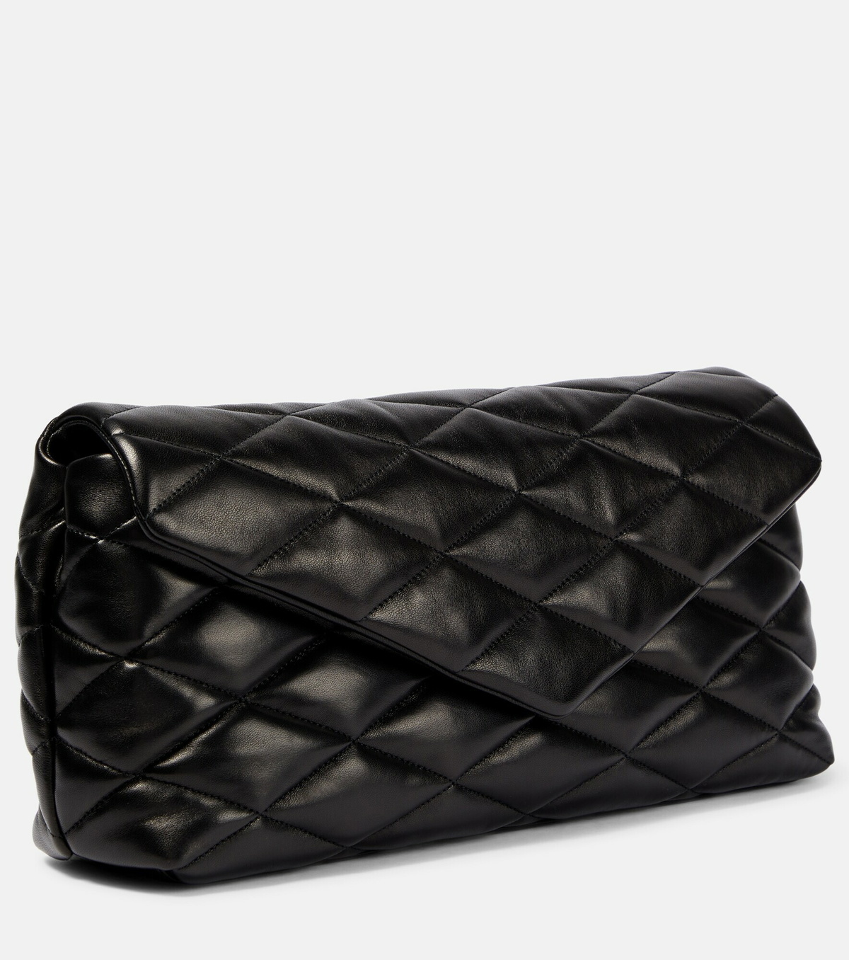 Saint Laurent - Sade Puffer quilted leather clutch Saint Laurent