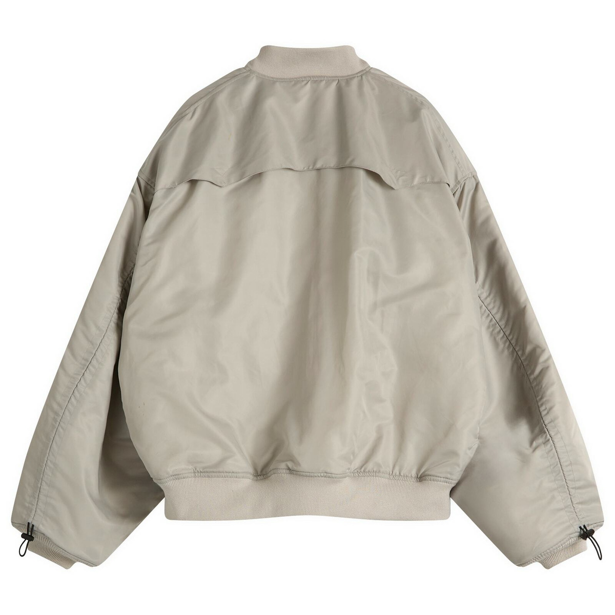 END. x Anglan Parachute Ruched Bomber Jacket in Grey 