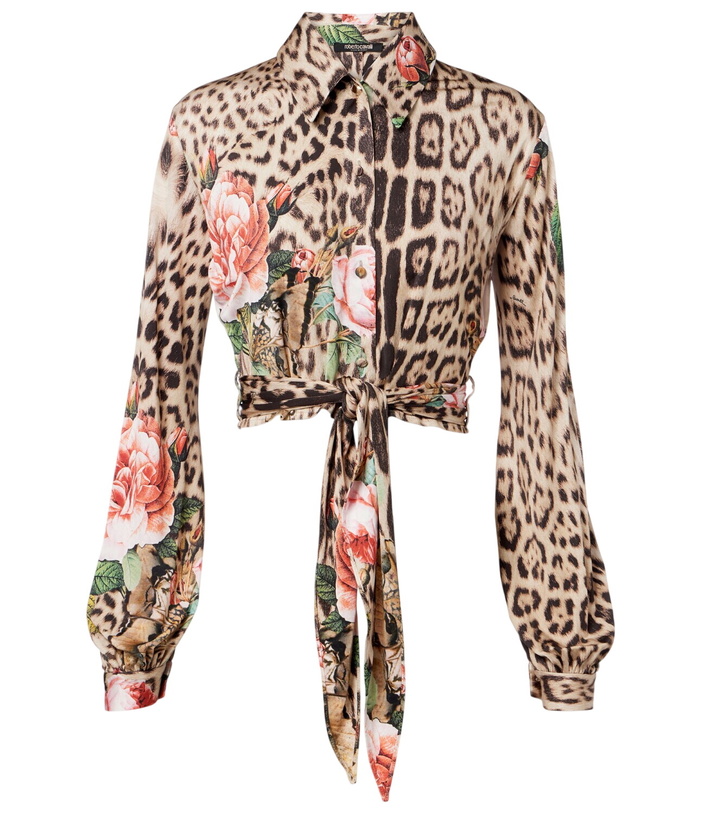 Photo: Roberto Cavalli Printed cropped shirt
