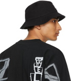 We11done Black Square Logo Bucket Hat