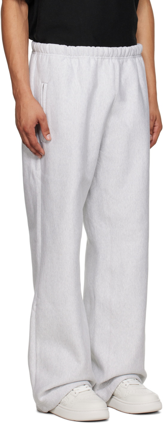 Alexander Wang Gray Oversized Embroidered Logo Sweatpants