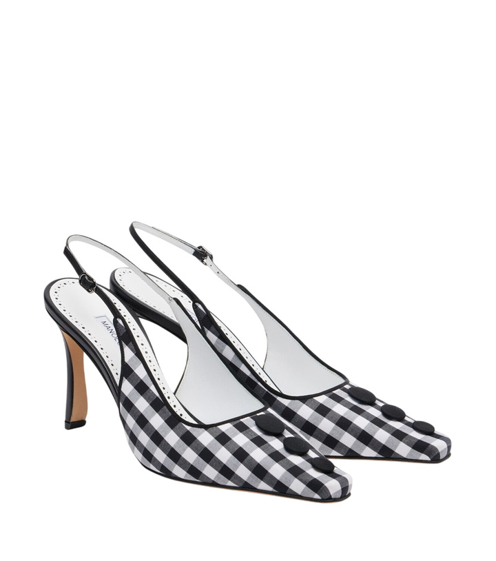 Photo: Manolo Blahnik Alexa checked slingback pumps