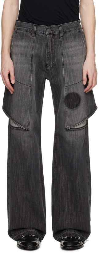 Photo: JiyongKim Gray Layered Jeans