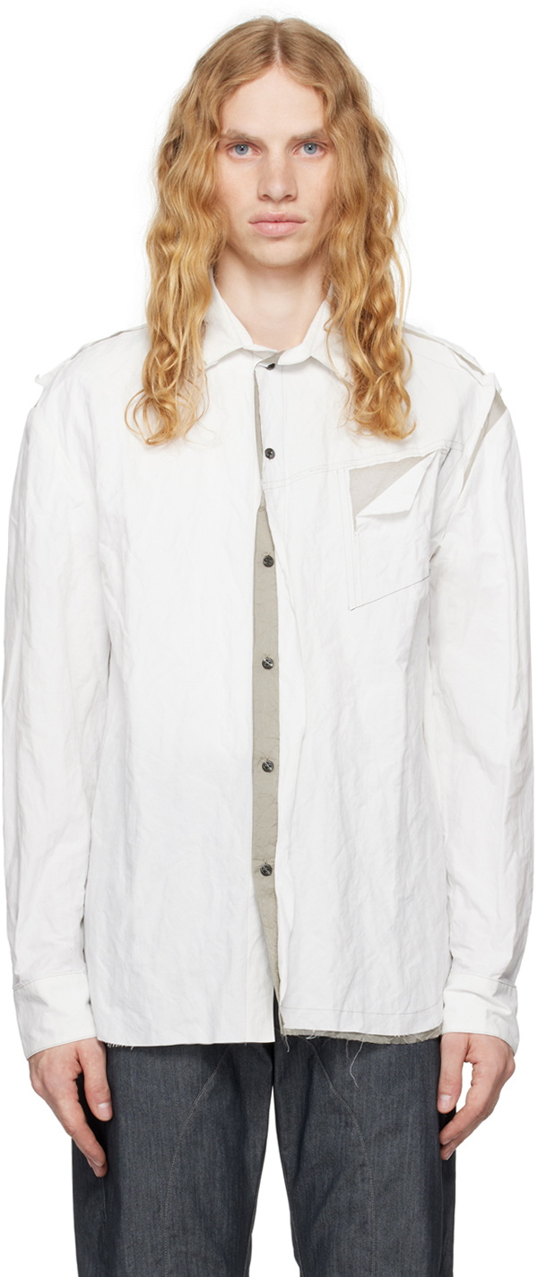 CARNET-ARCHIVE White Skin-Off Shirt