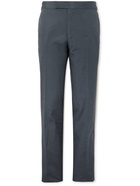 TOM FORD - Pleated Silk-Blend Suit Trousers - Blue