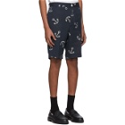 Thom Browne Navy Chino Unconstructed Shorts