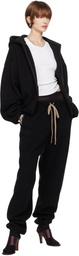 Fear of God ESSENTIALS Black Brushed Hooded Bomber Jacket