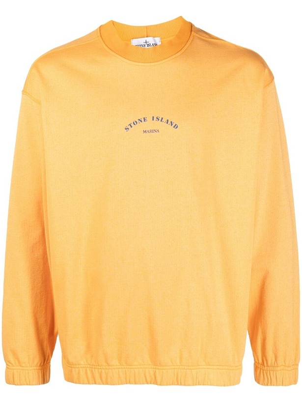 Photo: STONE ISLAND - Logo Cotton Sweatshirt