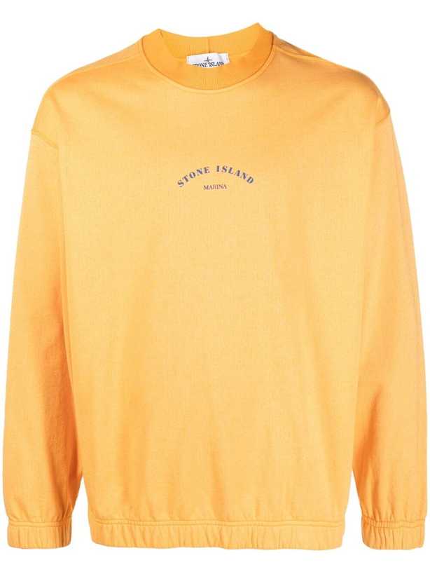 Photo: STONE ISLAND - Logo Cotton Sweatshirt