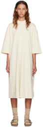 Essentials Off-White Short Sleeve Midi Dress