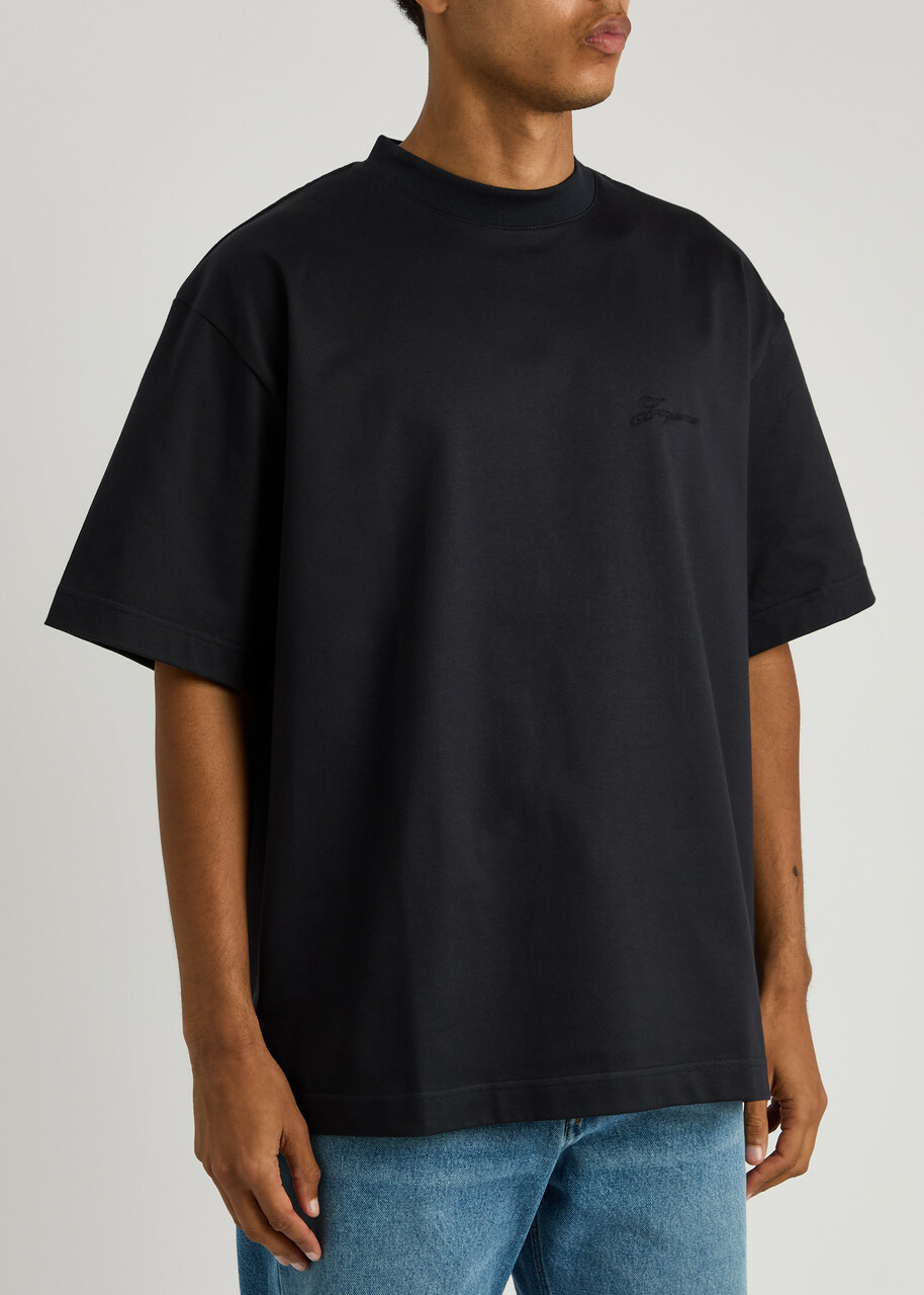 Jacquemus Le T-shirt Halteres Cotton T-shirt Navy Jacquemus