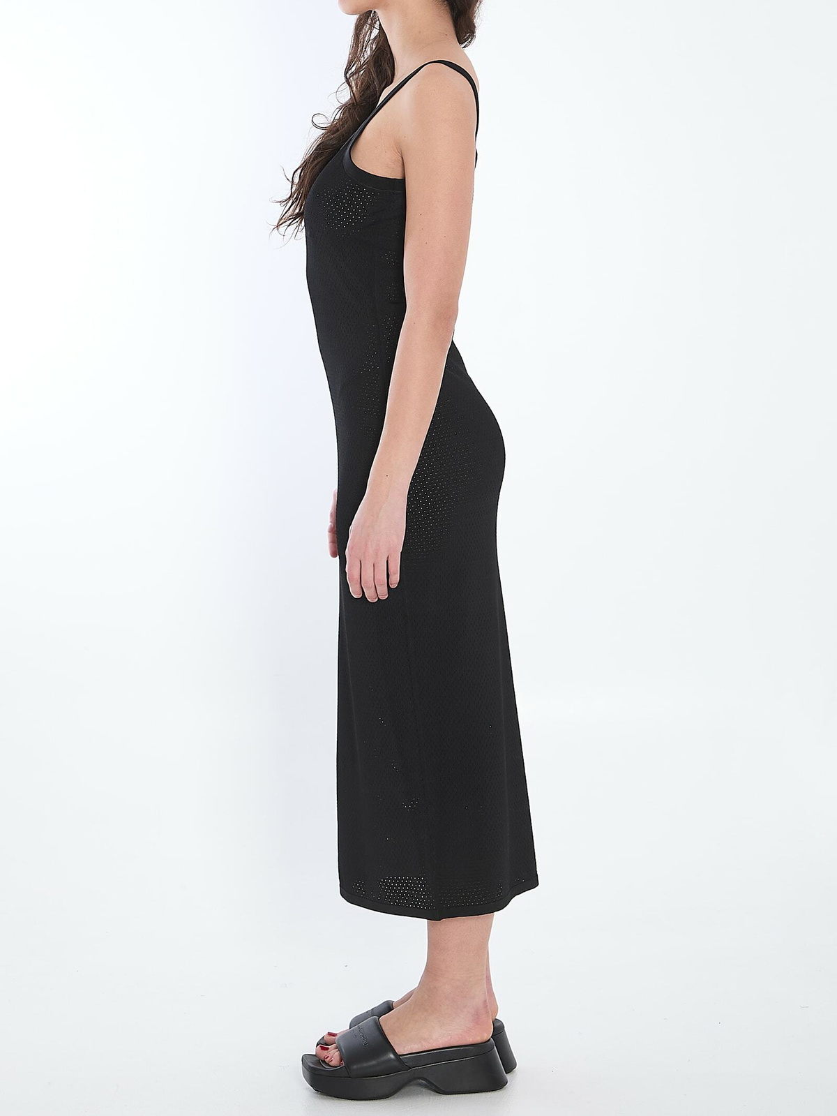 【Alexander Wang】Slip dress with 3D logo Alexander Wang Slip Dress With 3d Logo Alexander Wang