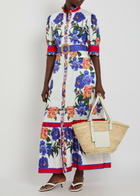 Borgo DE Nor Marni Floral-print Belted Cotton Maxi Dress Multicoloured