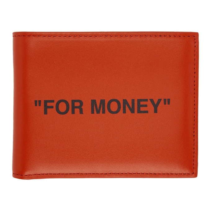 Photo: Off-White Orange Quote Bifold Wallet