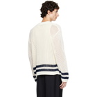 Kenzo Off-White Kenzo Paris Polo Collar Cardigan