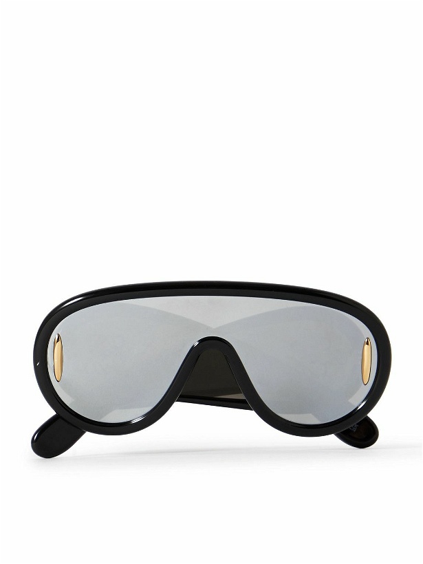 Photo: LOEWE - Paula's Ibiza Wave Mask Oversized D-Frame Acetate Sunglasses