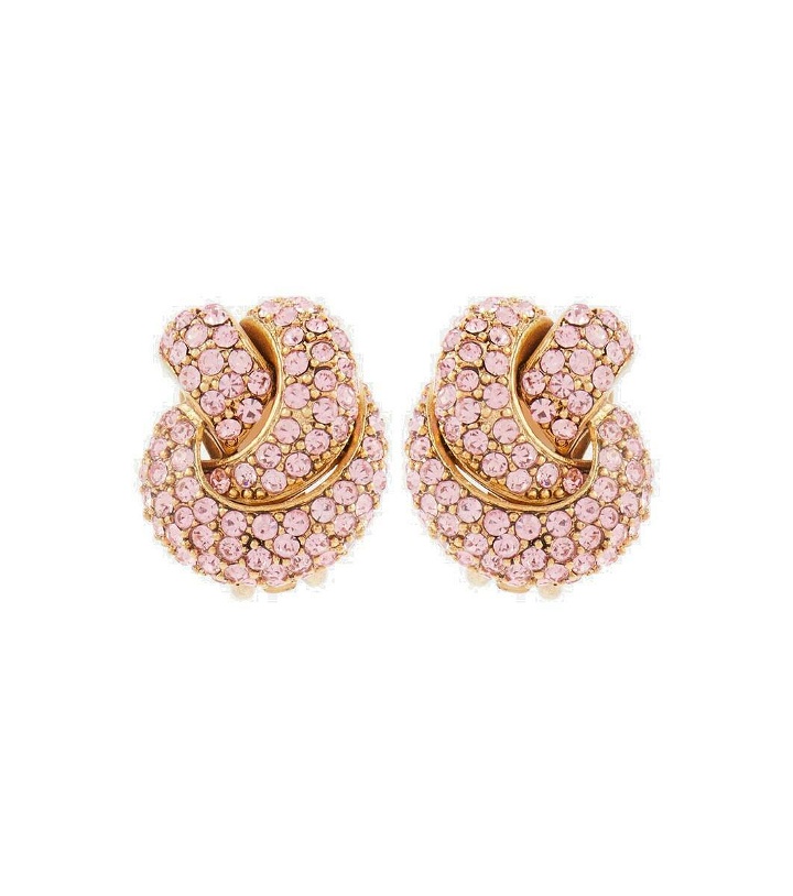 Photo: Oscar de la Renta Love Knot embellished clip-on earrings