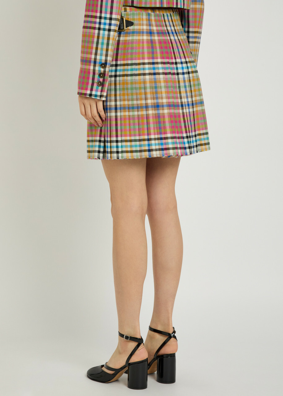 Vivienne Westwood Checked Wool Mini Kilt Multicoloured 1