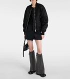 Givenchy Shark Lock Biker studded leather knee-high boots