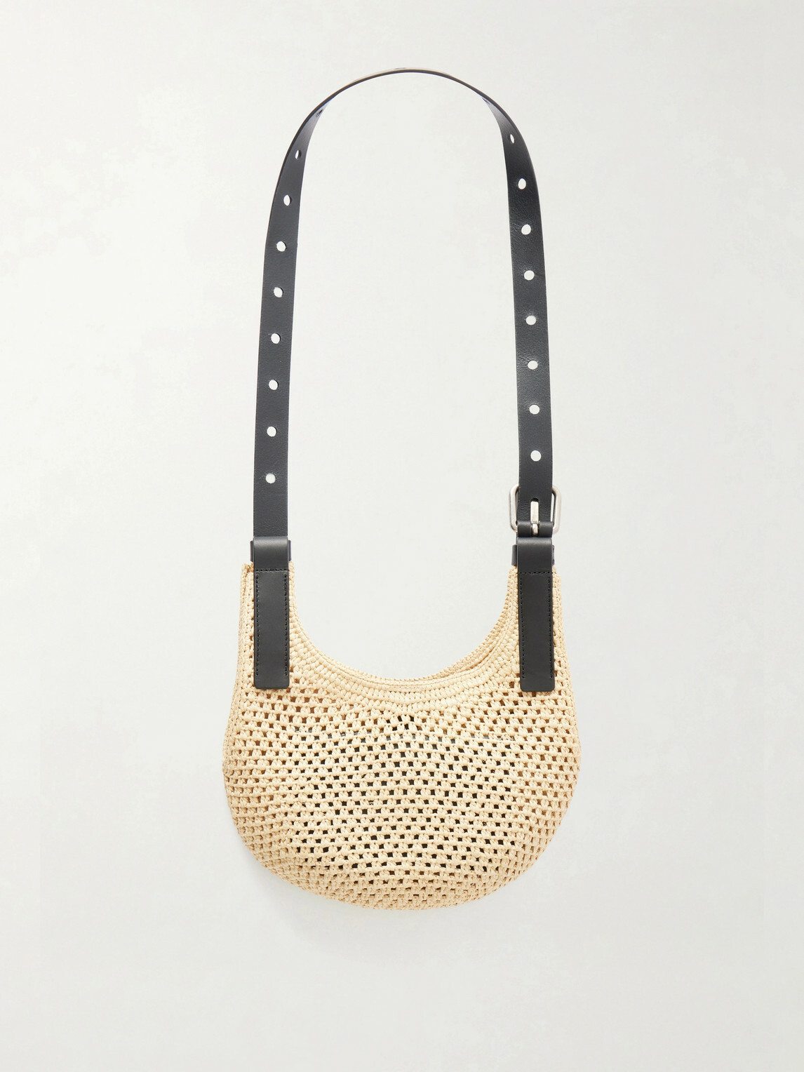 LOEWE - Paula's Ibiza The Punch Hole Leather-Trimmed Raffia Tote Bag