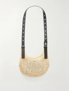 LOEWE - Paula's Ibiza The Punch Hole Leather-Trimmed Raffia Tote Bag