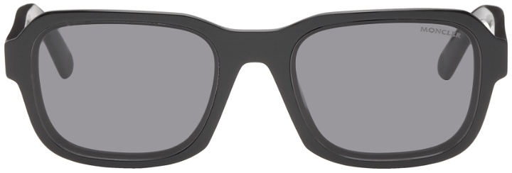 Photo: Moncler Black Rectangular Sunglasses