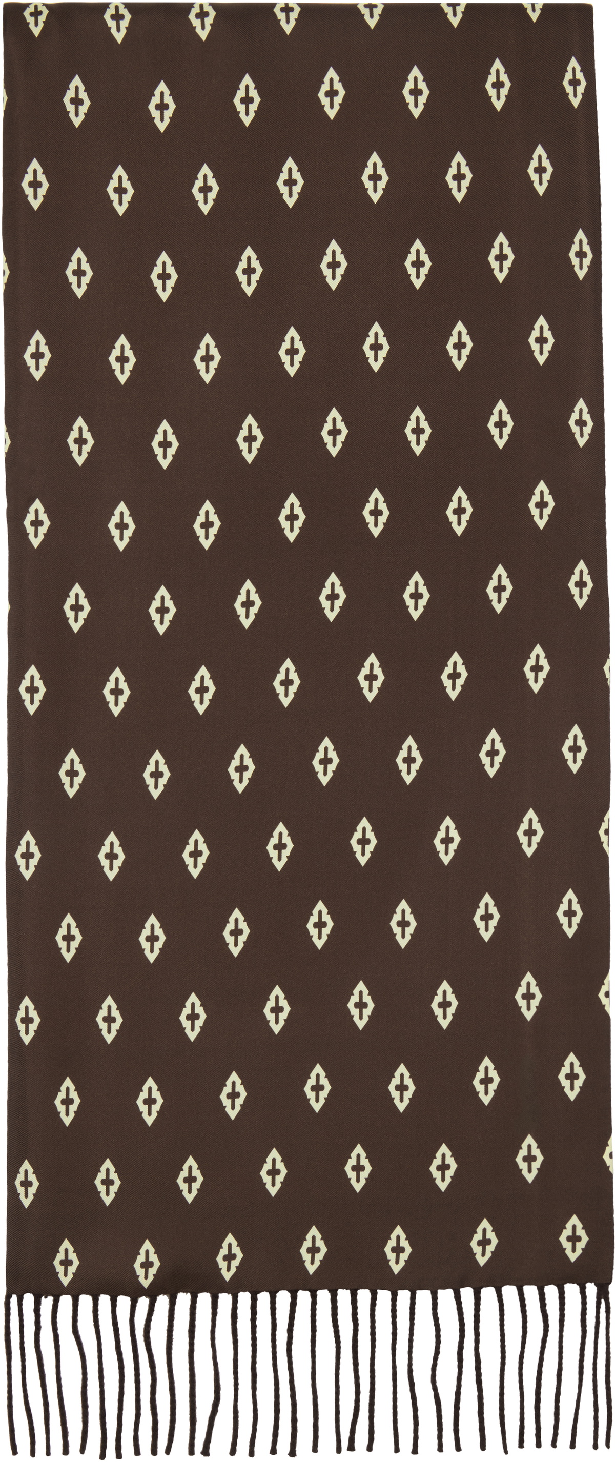 BEAMS PLUS Brown Reversible Silk/Cashmere Scarf