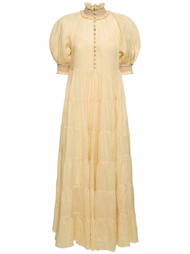 Photo: ZIMMERMANN - Junie Swing Tiered Ramie Maxi Dress