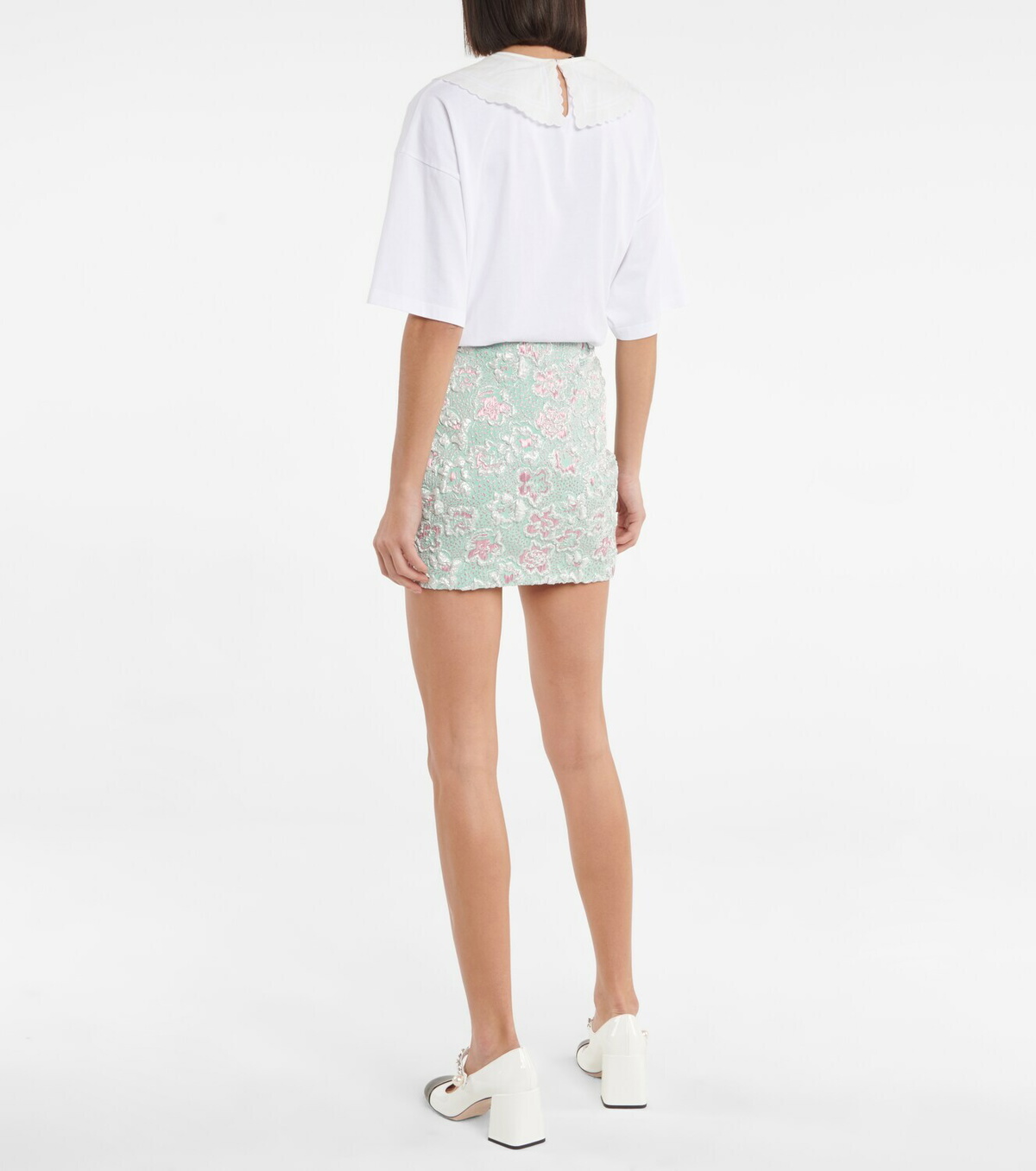 Miu Miu Floral brocade miniskirt Miu Miu