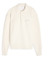 Axel Arigato Scribble Cotton-blend Polo Jumper Off White