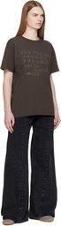 Maison Margiela Brown Numerical Cotton T-shirt