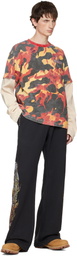 Who Decides War Orange & Black Flame Camo Double T-shirt