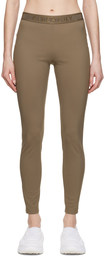 Photo: Givenchy Taupe Embroidered Leggings