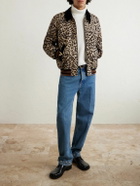 Valentino Garavani - Leopard-Print Wool-Twill Bomber Jacket - Brown