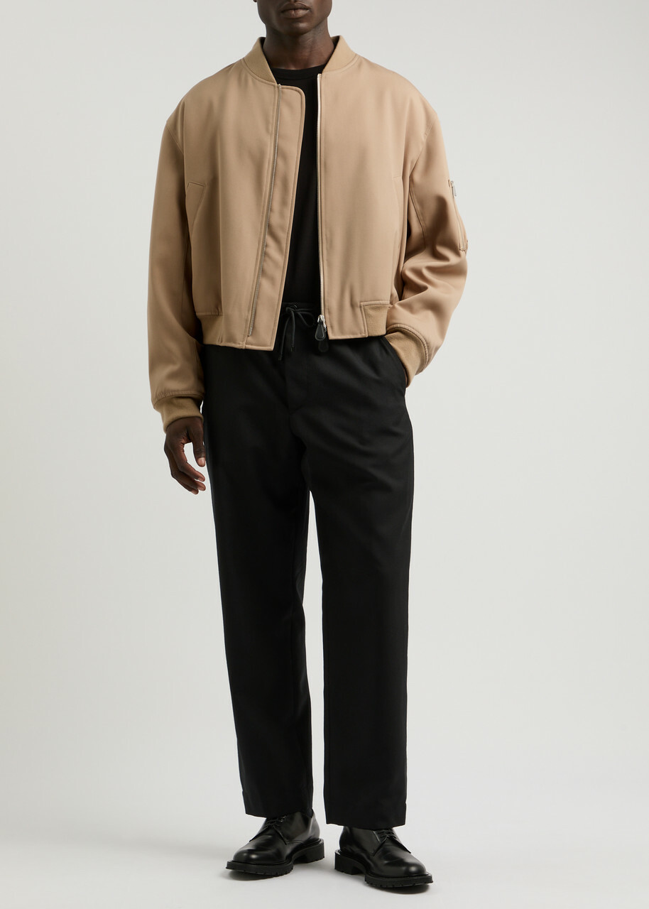 【関税＆送料込み】Jil Sander Beige Virgin Wool Jacket Satin-trimmed virgin wool jacket in beige - Jil Sander