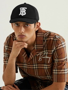 Burberry - Embroidered Cotton-Twill Baseball Cap - Black