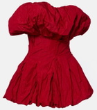Magda Butrym Gathered cotton-blend taffeta minidress