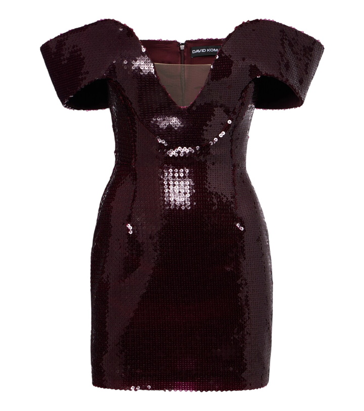 Photo: David Koma Sequined off-shoulder minidress