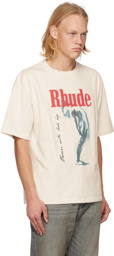 Rhude Off-White Printed T-Shirt