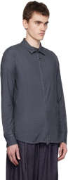 Giorgio Armani Navy Zip Shirt