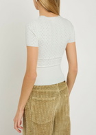 JW Anderson Pointelle-knit top Off White