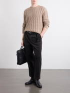 Barena - Straight-Leg Pleated Cotton-Blend Corduroy Trousers - Brown