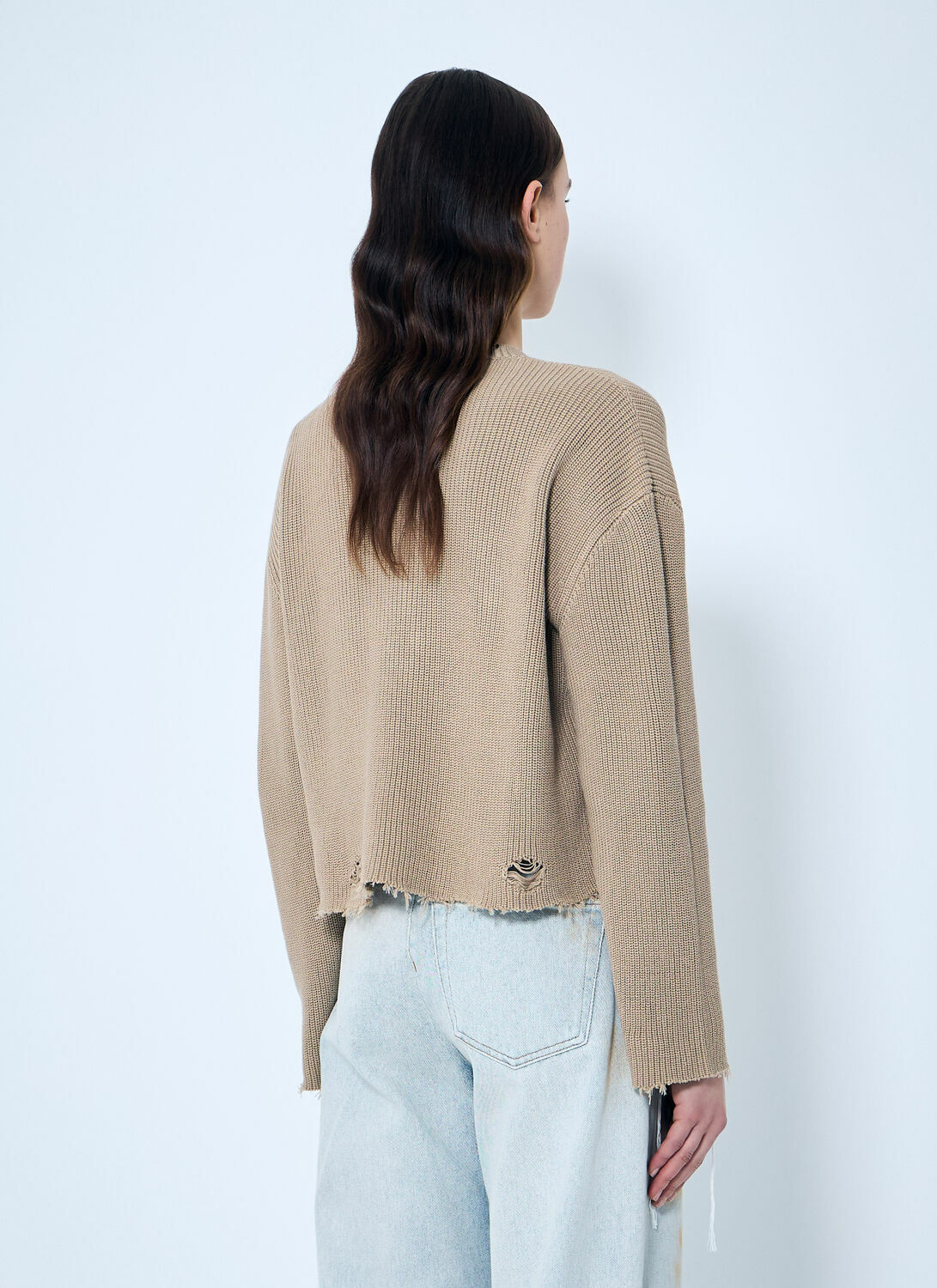 MM6 Maison Margiela Distressed Knit Sweater