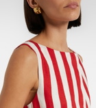 Posse Pamela belted striped linen vest