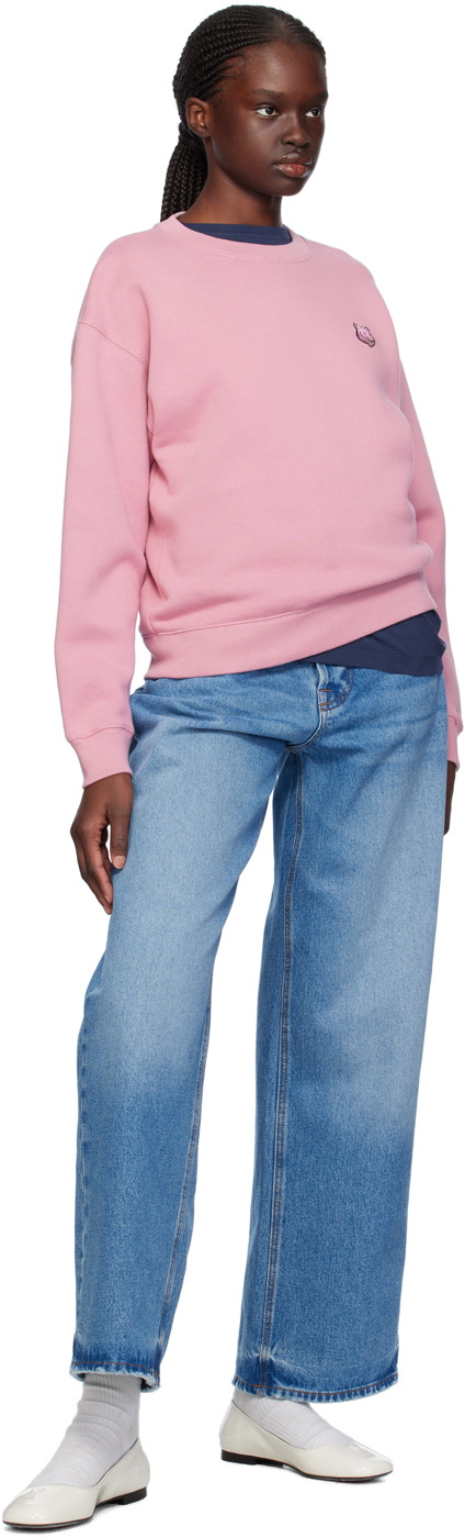 【送料&関税込】Maison KitsunAC Cotton Sweatshirt With Bold Maison Kitsuné Bold Fox Head Cotton Sweatshirt | Blue | FARFETCH